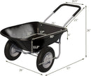 ARNOT Enlarged 2-Wheel Wheelbarrow, Easy Loading and Dumping Garden Cart, Heavy Duty Utility Dump Cart for Outdoor Lawn Yard Farm Ranch, Black by GreenHaven Gardens