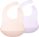 Olababy Fold N Go Silicone Baby Bib w Travel Case | Lightweight Design Eases Pressure Bruising for Infants & Toddlers by TinyTreasures Baby Boutique
