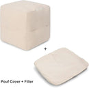 REDEARTH · Tufted Pouf Ottoman with Filler Textured Storage Cube Bean Bag Pouffe Footrest for Living Room, Bedroom, Nursery, Kidsroom; 100% Cotton (17.5"X17.5"X17.5", Cube Diamond Medley Gray) by CozyNest Decor