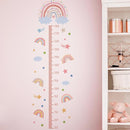 3D Cartoon Height Growth Chart for Kids - Removable DIY Pink Rainbow Wall Decal Peel and Stick Stars and White Clouds Wall Art Decor for Kids Nursery, Bedroom, Bathroom by TinyTreasures Baby Boutique