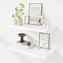30" Floating Shelves for Wall, 12" Deep Slim White Floating Shelves, Wall-Mounted Shelves for Bedroom, Living Room, Kitchen, Bathroom - Set of 2 by CozyNest Decor