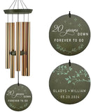 ASTARIN Personalized 20th 50th Anniversary Wind Chime, Happy Anniversary Wedding Valentine's Day Gift for Wife Husband Men Women Sister, Golden Keepsake Decorations for Parents Couples by CozyNest Decor