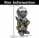 nezababy Knight Gnomes Guard Garden Statue Decoration Medieval Wee Crusader Battle Swordsman Fighting Outdoor Figurines Lawn Decor Resin (D) by GreenHaven Gardens