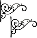 N+A Sunshine Iron Metal Hanging Planter Bracket, 2 Pack Wall Hooks for Hanging Birds Feeders, Latern, Wind Chimes, Coat, Decorative Indoor Outdoor (Black) by GreenHaven Gardens