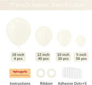 130pcs Ivory White Balloons Different Sizes 18" 12" 10" 5" Party Latex Balloons for Birthday Baby Shower Graduation Wedding Gender Reveal Anniversary Party Decorations by CozyNest Decor