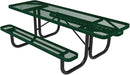 Coated Outdoor Furniture Heavy-Duty Portable ADA-Compliant Outdoor Picnic Table, Expanded Metal Patio Dining Furniture Made in America (8ft Rectangular, Both-Side Handicap, Green) by GreenHaven Gardens