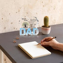 Best Dad Ever Gift from Daughter Son - Acrylic Heart-Shaped Plaque Father’s Day Birthday Gift - Unique Keepsake Desk Decor with Personalized Message by CozyNest Decor