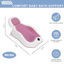 Baby Bath Support,Ideal for Babies Less Than 6 Months Old,with Thermometer-Adjustable Slope Newborn Bathtub, Baby tubs for Baby tubs for Newborn Essentials Must Haves (Pink) by TinyTreasures Baby Boutique