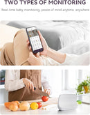 Smart WiFi Baby Monitor - 5" 1080P Split Screen & 2K Camera App Control, Motion Alerts, Sound Detection, HD Night Vision, 5050mAh Battery, 2-Way Talk, Multi-User, Triple Security, 1600ft Range by TinyTreasures Baby Boutique