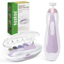 haakaa Baby Nail Trimmer Electric Baby Nail File Kit with LED Light, Baby Nail Clippers for Newborn/Infants/Adults Toenails and Fingernails, 6 Replacement Heads & Storage Case, Lavender by TinyTreasures Baby Boutique