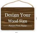 Personalized Wood Board Hanging Door Sign, Custom Welcome Sign Add Your Design, Customized Wall Plaque for Porch, Wall, House, Garden, Yard, Home, Farmhouse, Decor Hanging 11.8x7.8 inch by CozyNest Decor