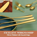 Lazycorner 40 Pcs Gold Silverware Set for 8, Food Grade Stainless Steel Flatware Set Include Fork/Knife/Spoon, Mirror Polished Eating Utensils Sets, Reusable Silverwear Cutlery Set, Dishwasher Safe by CozyNest Decor