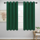 Easy-Going Blackout Curtains for Bedroom, Solid Thermal Insulated Grommet and Noise Reduction Window Drapes, Room Darkening Curtains for Living Room, 2 Panels (52x46 in,Dark Green) by CozyNest Decor