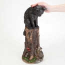 Bits and Pieces - Cat & Mouse Garden Statue- Outdoor Kitten on a Stump Sculpture - 17" Polyresin Home Décor Weather Resistant Lawn Ornament by GreenHaven Gardens