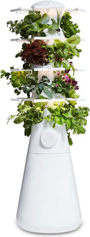 New! Lettuce Grow Farmstand Nook | 20 Plant Hydroponic System | Self-Watering Indoor Vertical Garden Planter Tower w/Pump, BPA-Free Food Grade | 4ft 7in | Made in USA… by GreenHaven Gardens