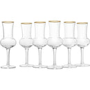 The Wine Savant Crystal Set of 6 Grappa Glasses 3oz Post Dinner Drinks, Italian Tulip Shape, Tasting Glasses, Perfect For Nosing and Sipping, Glasses for Absinthe, Aperol, Sherry, Aperitif, Scotch