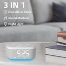 Small Digital Alarm Clock Sound Machine for Bedrooms Brown Noise White Noise Machine Night Light Plug in Desk Clock with 30 Wake up Sounds Alarm Clock for Kids Heavy Sleepers Snooze 32 Levels Volume by TinyTreasures Baby Boutique