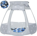 Baby Ball Pit for Toddler with 50 Balls, Kids Pop Up Play Tent for Girls, Princess Toys Gifts for Children Indoor & Outdoor Playhouse (Gray: Gray/White/Babyblue, 109x90cm/50 Balls) by TinyTreasures Baby Boutique