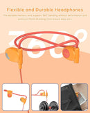 Kid Headphones for School, Air Conduction Open Ear Headphones, 3.5mm Jack Wired Cord, Ultra-Comfort, Ergonomic and Lightweight Design Perfect for School and Outdoor Activities-Orange by TinyTreasures Baby Boutique