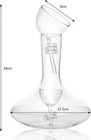 Wine Tower Decanting Aerator Set By 2 Aerating Parts Upper And Lower Aerators Piece by The Wine Savant
