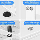 Expandable Kitchen Shelf Organizers, Kitchen Cabinet Organizer Stand Rack Organization for Countertop Cupborad Pantry, White 1 Pack by CozyNest Decor