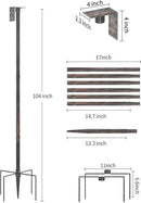 Bird Feeder Pole Stand – 104 Inch Height Feeding Station with 1-Inch Dia Heavy Duty for Hanging Feeders, Bird House Pole Mount Kit for Outdoor, Slip-Fit Connection，Copper Brushed by GreenHaven Gardens