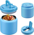 Soup Thermo for Hot Food Kids 25.5oz Lunch Containers with Buckle Lid Wide Mouth Hot Food Jar Vacuum Insulated Stainless Steel Bento Box Leakproof with Spoon(Blue) by TinyTreasures Baby Boutique