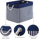 TcaFmac Organization and Storage Basket for Shelves - Large 2 Pack 16x12x12 inch Fabric Storage Cubes, Collapsible Storage Bins for Gift Closet Cloth Toy Books Kids (Navy Patchwork) by TinyTreasures Baby Boutique