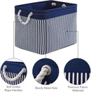 TcaFmac Organization and Storage Basket for Shelves - Large 2 Pack 16x12x12 inch Fabric Storage Cubes, Collapsible Storage Bins for Gift Closet Cloth Toy Books Kids (Navy Patchwork) by CozyNest Decor