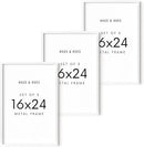 HAUS AND HUES 16x24 White Metal Picture Frames - Features Premium Aluminum, Vertical & Horizontal Hang, Shatterproof Plexiglass - Perfect for Home, Room, Office (16x24 in, White, Set of 3) by CozyNest Decor