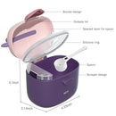 NCVI Baby Formula Dispenser On The Go, Formula Container To Go, Formula Holder for Travel, Outdoor Picnic with Baby Infant, Portable Container for Milk Powder, Snacks, Candy, Fruits (Purple) by TinyTreasures Baby Boutique