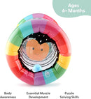 The Peanutshell Inflatable Tummy Time Roller - Crawling Toys for Babies, Soft & Supportive Baby Tummy Time Roller, Water-Friendly Crawling Toys for 6-12 Months - Montessori by TinyTreasures Baby Boutique
