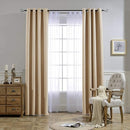 NICETOWN Room Darkening Grommet Panels - (52 inches Width, Biscotti Beige, 2 Panels) Baby Room Window Curtains 108 inches Long, Privacy Draperies by TinyTreasures Baby Boutique
