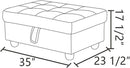 Ottoman Rectangular Storage Ottoman Bench, Flannel Footrest Stool Footstool with Lid for Living Room, Bedroom, Entryway, Black Gray, 35"x23.5"x17.5" by CozyNest Decor