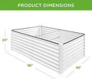 Best Choice Products 8x4x2ft Outdoor Metal Raised Garden Bed, Deep Root Planter Box for Vegetables, Flowers, Herbs, and Succulents w/ 478 Gallon Capacity - White by GreenHaven Gardens