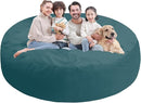 7FT Bean Bag Chair, Large Bean Bag Chairs with Memory Foam Filled, Fluffy Beanbag Sofa with Dutch Velvet Cover, Round BeanBag Chairs for Living Room, Playroom - Sea Blue by TinyTreasures Baby Boutique