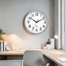 Atomic Wall Clock Analog 12 Inch Battery Operated Modern Decorative for Living Room Kitchen Office Bedroom Bathroom(Silver) by CozyNest Decor