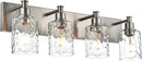 BONLICHT 4-Light Bathroom Vanity Light Fixture Brushed Nickel Industrial Wall Sconce Lighting with Hammered Glass Shade for Living Room Bedroom Hallway Porch Workshop Dressing Table by CozyNest Decor