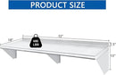 HARDURA Stainless Steel Shelf 18" x 72", 480lb Commercial Shelves Wall Mount Metal Shelving with Backsplash and Brackets for Kitchen, Restaurant, Laundry Room and Home by CozyNest Decor