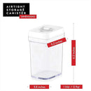DWËLLZA KITCHEN Airtight Food Storage Containers for Pantry With White Lids – 6 Pack - Clear Air Tight Kitchen Containers Pantry Organization and Storage - BPA-Free Plastic - Keeps Food Fresh & Dry by CozyNest Decor