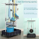 Broom And Mop Holder Put Wet Mops Movable Floor-Mounted Mop Rack Floor Standing Cleaning Tool Cart Storage For Garden Garage Schools, Hospitals, Factories, Hotels,Property Companies (12racks) by CozyNest Decor