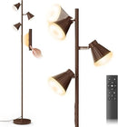 36W LED Tree Floor Lamp, Dimmable Tall Standing Lamp with Remote & Touch Control, 4 Color Temperatures Bright Floor Lamp, 3 Rotatable Light Modern Floor Lamps (Brown) by CozyNest Decor