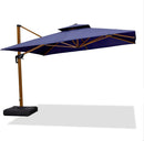 PURPLE LEAF 11ft Patio Umbrella Outdoor Square Umbrella Large Cantilever Umbrellas Windproof Offset Umbrellas Heavy Duty Sun Umbrella for Garden Deck Pool Patio, Navy Blue by GreenHaven Gardens