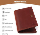 Jack&Chris Genuine Leather Passport Holder For Travel, RFID Blocking Handmade Passport Holder with Card Case Organized & Safe, Quality Travel Essentials for Women and Men for Gifting, Red by TinyTreasures Baby Boutique