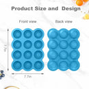 Samuelworld Baby Food Storage Container, 12 Portions x 2.5oz - BPA Free Silicone Freezer Tray with Clip-On Lid for Breast Milk Storage, Homemade Baby Food, Vegetable & Fruit Purees - Blue by TinyTreasures Baby Boutique