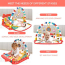 Musical Baby Gyms Play Mats Musical Activity Mat Piano Baby Play Gym Tummy Time Padded Mat for Baby Newborn Toddler Infants (Red) by TinyTreasures Baby Boutique