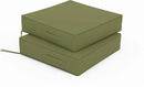 Patio Chair Cushions 19 X 19 X 4 Inch Waterproof Outdoor Seat Cushions for Patio Furniture, Outdoor Sofa Couch Pads with Ties & Handle, Set of 2, Light Green by GreenHaven Gardens