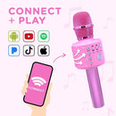 Move2Play, Kids Karaoke Microphone | Includes Bluetooth & Pre-Loaded Songs | Birthday Girls Present for All Ages, 2, 3, 4, 5+ Year Old Girls, Boys & Toddlers (All Pink) by TinyTreasures Baby Boutique