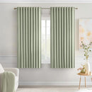 MIULEE Sage Green Back Tab Blackout Curtains 63 Inch Length 2 Panels Set for Living Room Bedroom Privacy, Rod Pocket/Pinch Pleat Thermal Insulated Room Darkening Pleated Light Blocking Drapes by TinyTreasures Baby Boutique