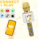 Move2Play, Kids Karaoke Microphone | Includes Bluetooth & Pre-Loaded Songs | Birthday Girls Present for All Ages, 2, 3, 4, 5+ Year Old Girls, Boys & Toddlers (Graffiti) by TinyTreasures Baby Boutique